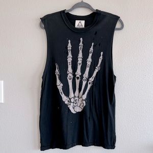 Vintage UNIF Skull Hand Top